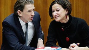 Ministr Sebastian Kurz a ministryně vnitra Johanna Mikl-Leitner reprofoto orf